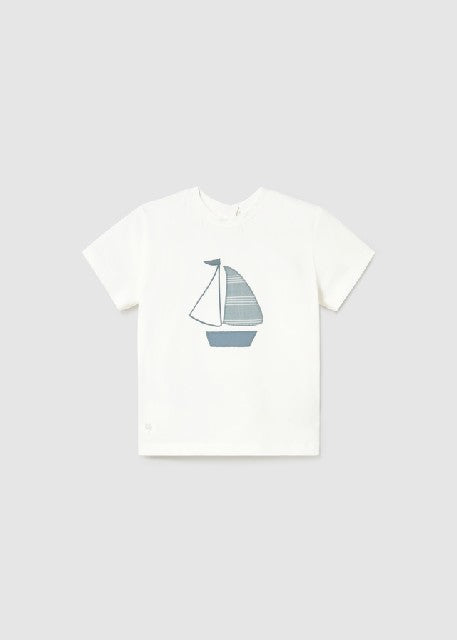 Camiseta m/c vestir           Nata