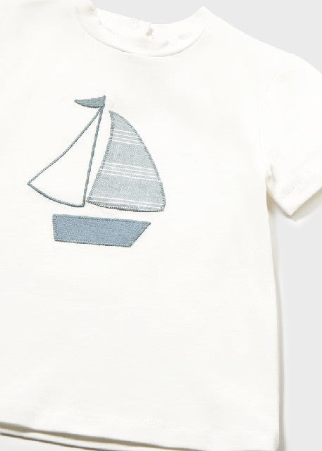 Camiseta m/c vestir           Nata