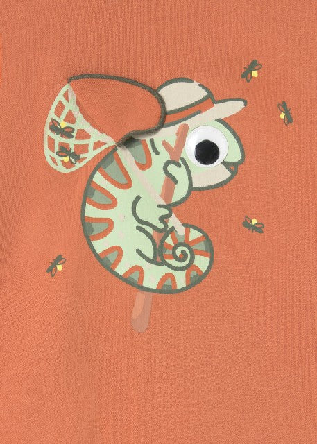 Camiseta m/c apliques play    Arcilla