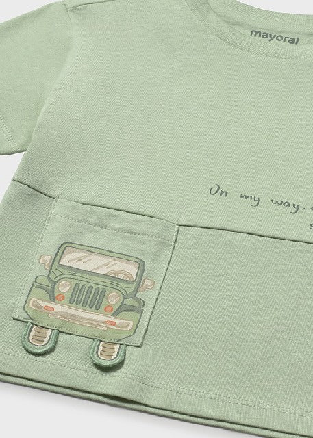 Camiseta m/c bolsillo         Matcha