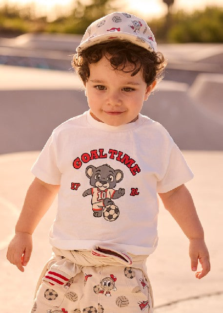 Camiseta m/c mix              Nata