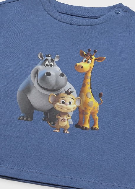 Camiseta m/c animal           Cobalto
