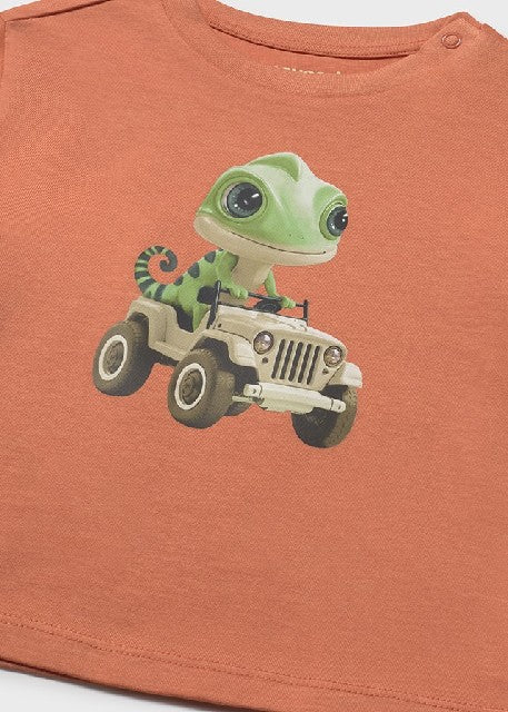 Camiseta m/c animal           Arcilla