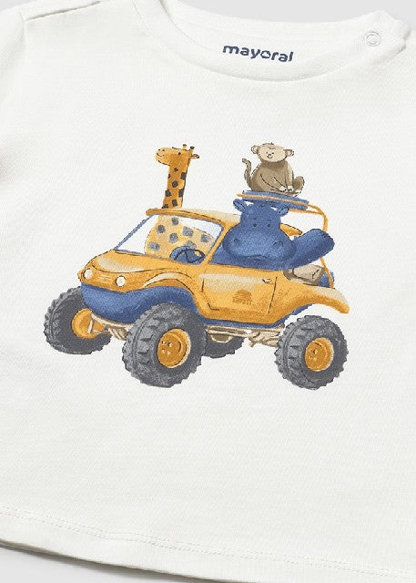Camiseta m/c vehiculo         Nata
