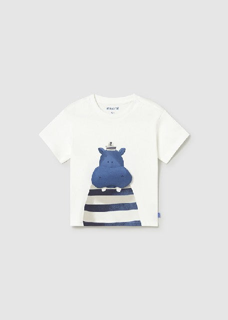 Camiseta m/c aplique          Nata-hipop