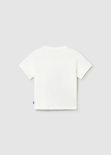 Camiseta m/c aplique          Nata-hipop