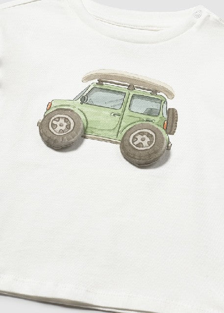 Camiseta m/c aplique          Nata-coche