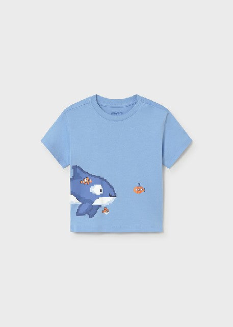 Camiseta m/c posicionada      Celeste