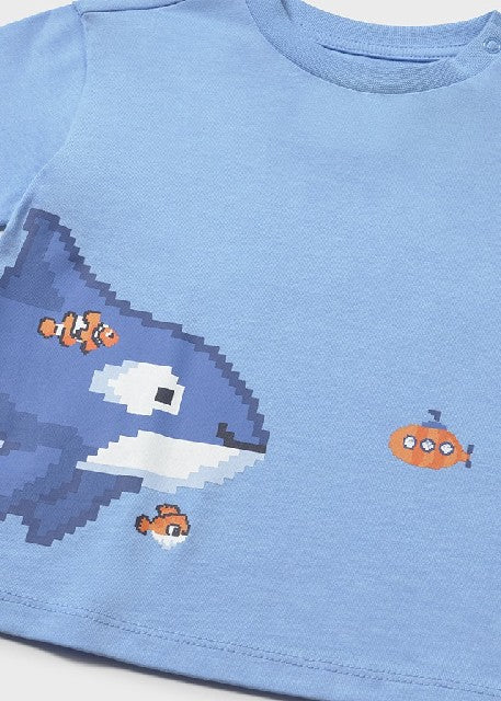 Camiseta m/c posicionada      Celeste