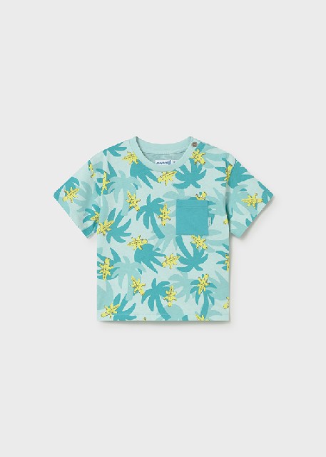 Camiseta m/c estampada        Aguamarina
