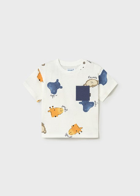 Camiseta m/c estampada        Nata