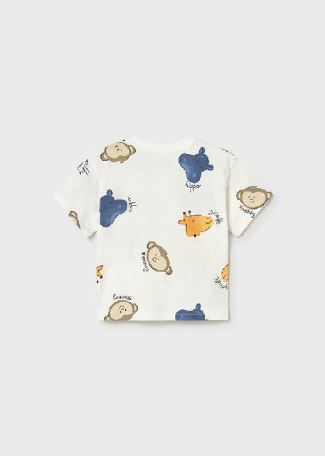 Camiseta m/c estampada        Nata