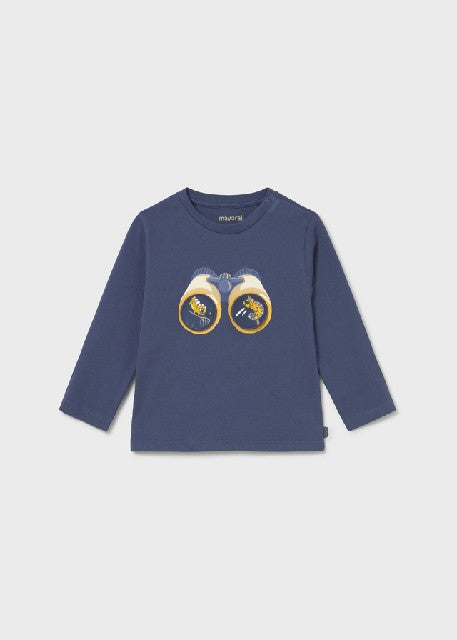 Camiseta m/l aplique          Oceano
