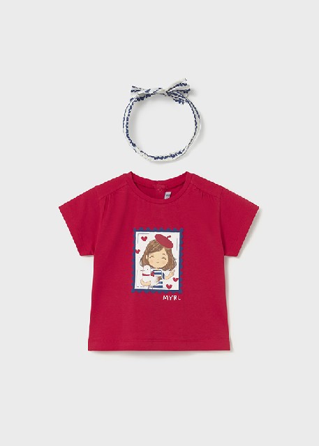 Camiseta m/c con diadema      Rojo