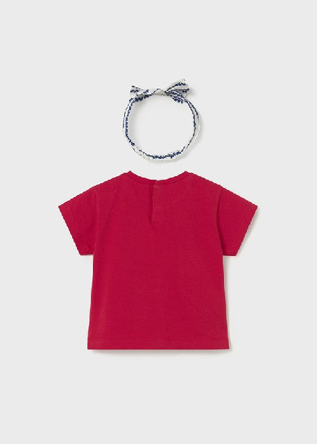 Camiseta m/c con diadema      Rojo
