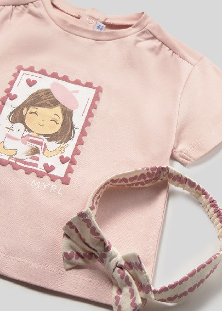 Camiseta m/c con diadema      Peonia