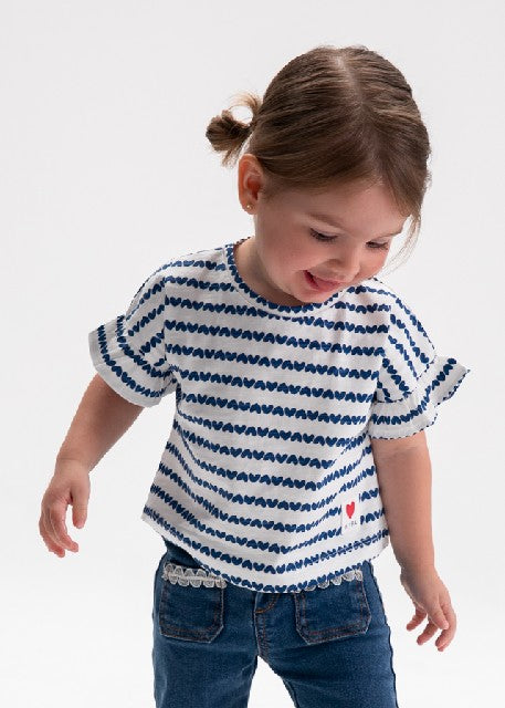 Camiseta m/c estampada        Porcelana