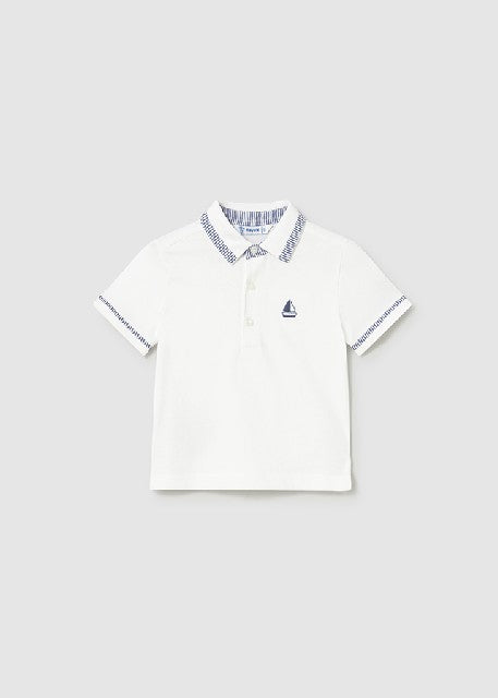 Polo m/c combinado            Blanco