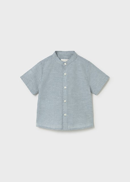 Camisa m/c lino cuello mao    Jade