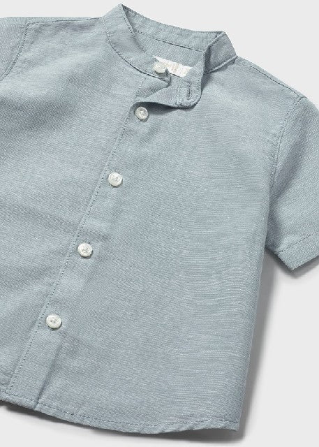 Camisa m/c lino cuello mao    Jade