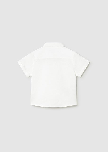 Camisa m/c lino c/camisero    Blanco