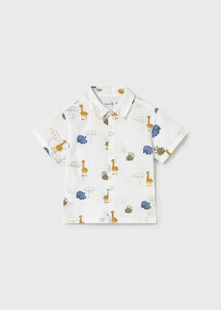 Camisa m/c estampada          Blanco