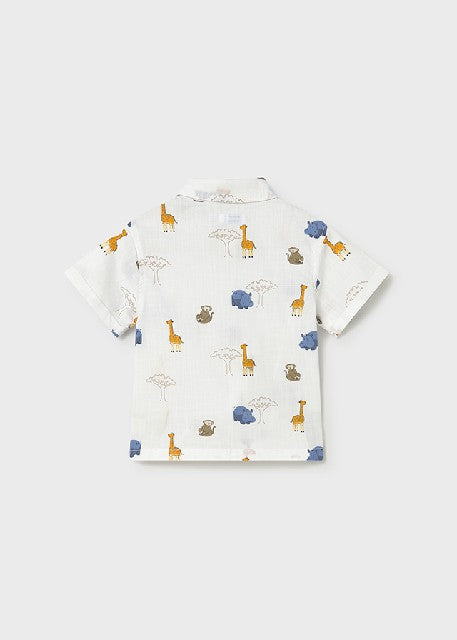 Camisa m/c estampada          Blanco