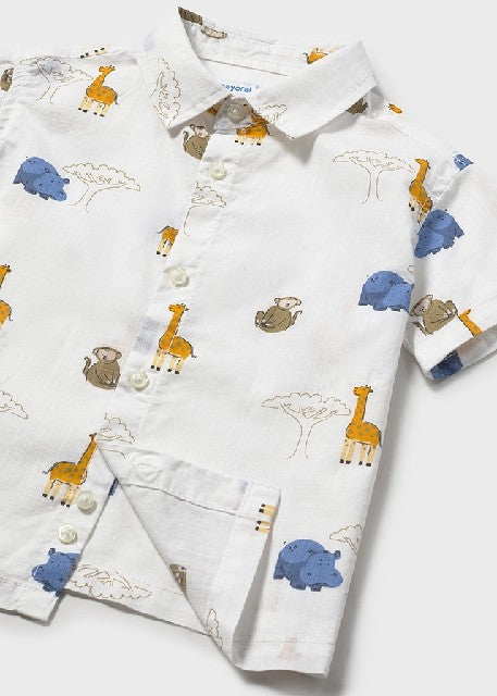 Camisa m/c estampada          Blanco