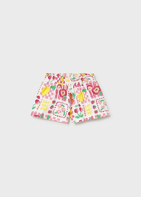 Pantalon corto punto estampad Hibisco