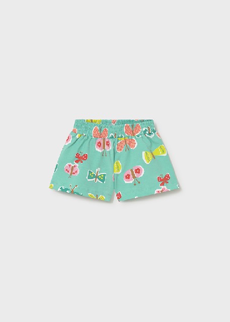 Pantalon corto punto estampad Turquesa