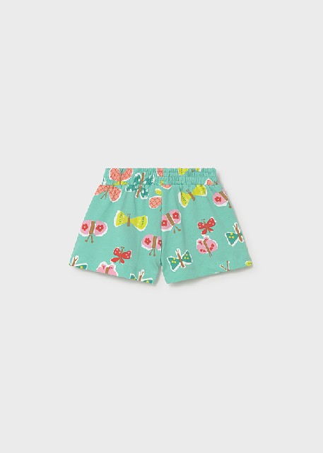 Pantalon corto punto estampad Turquesa