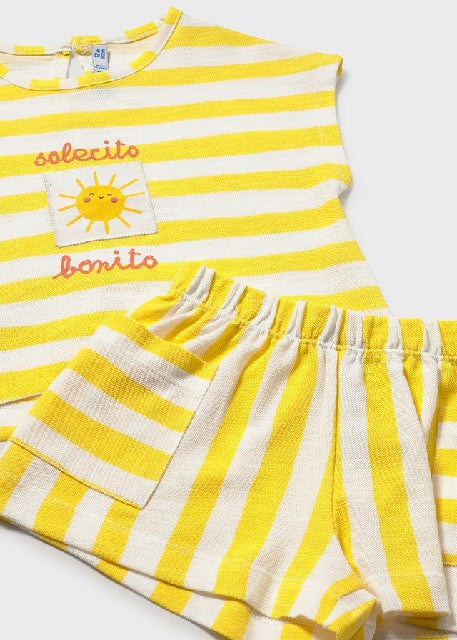 Conj. short punto granito     Mimosa