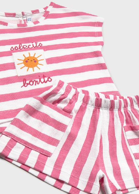 Conj. short punto granito     Geranio
