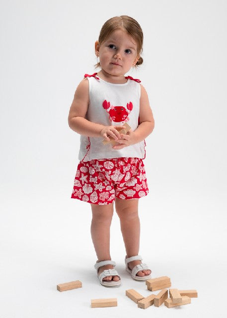Conj. short estampado         Rojo