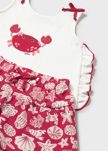 Conj. short estampado         Rojo