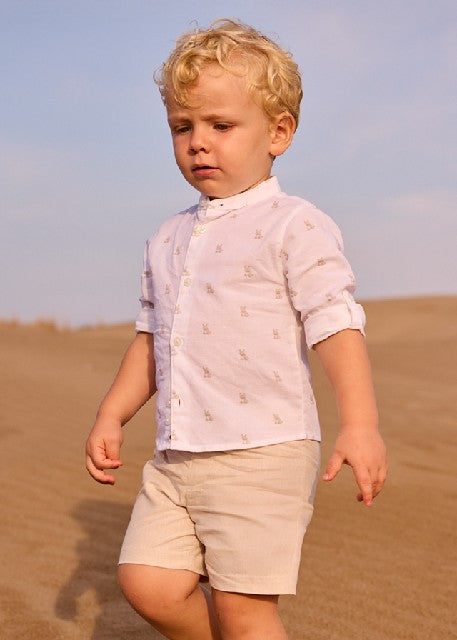 Bermuda lino suiting          Avena