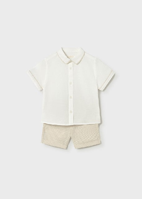 Conj. bermuda lino suiting    Avena