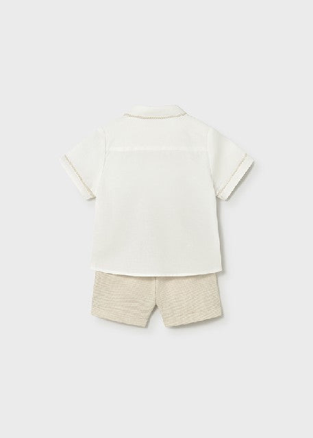 Conj. bermuda lino suiting    Avena