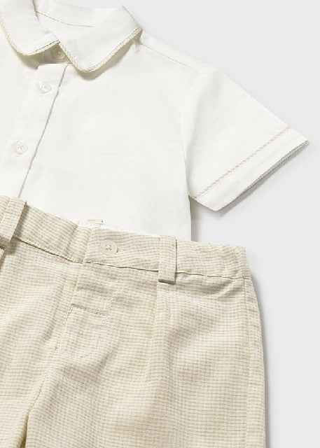 Conj. bermuda lino suiting    Avena
