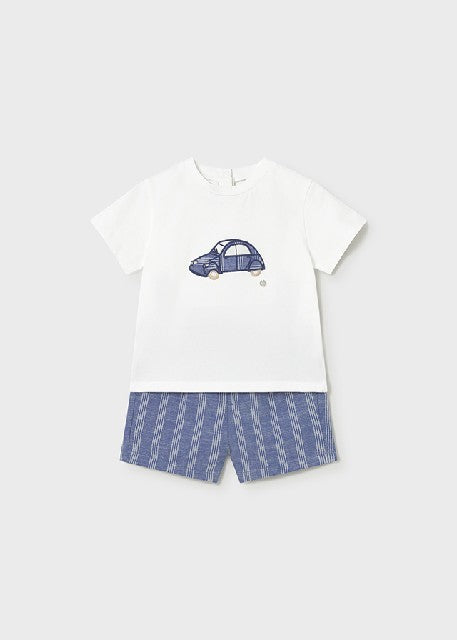 Conj. bermuda lino aplique    Capri