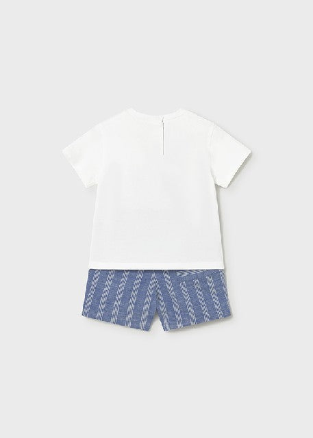 Conj. bermuda lino aplique    Capri