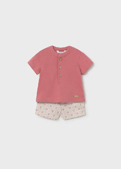 Conj. pantalon corto y polo   Terracota