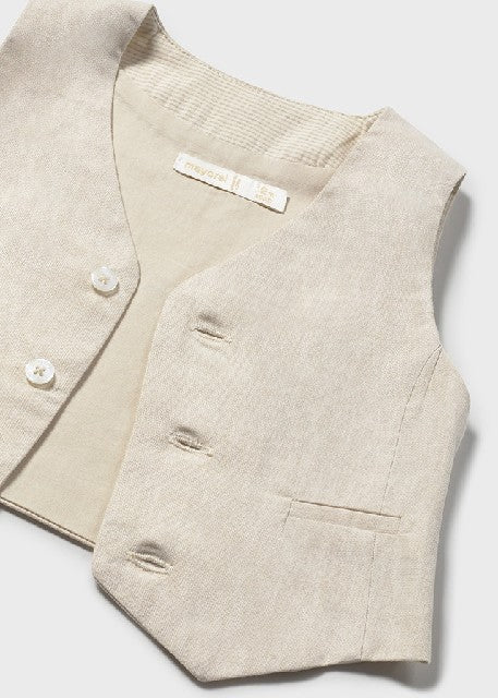Chaleco lino suiting          Avena