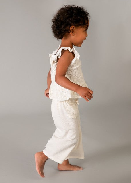 Conj. pantalon largo combinad Crudo