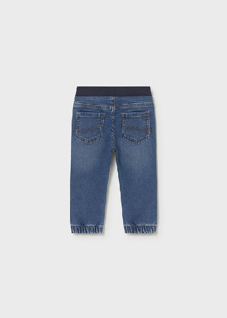 Pantalon soft denim jogger    Medio