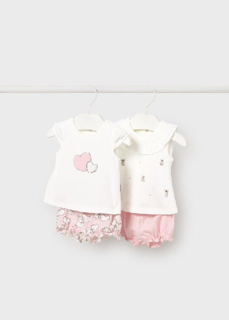 Conj. pant. corto 4 piezas    Rosa