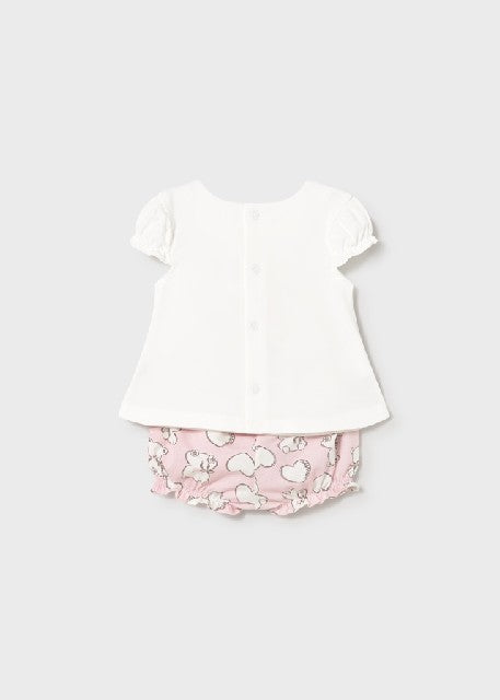 Conj. pant. corto 4 piezas    Rosa