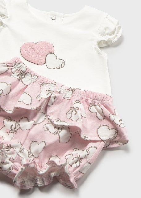 Conj. pant. corto 4 piezas    Rosa