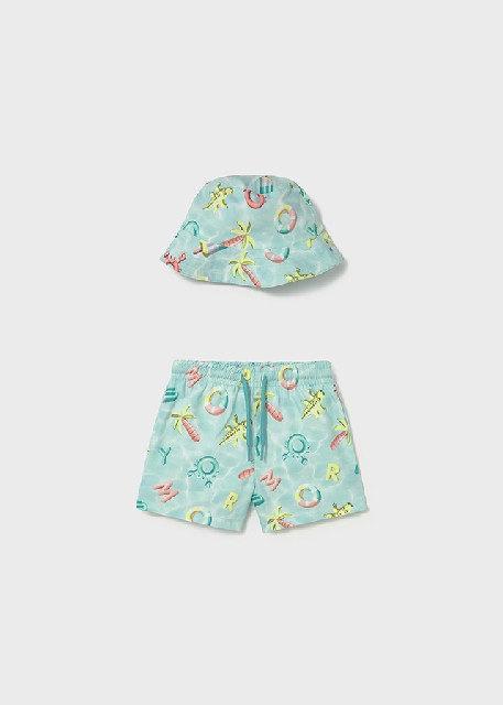 Conj. bañador con bucket      Aguamarina