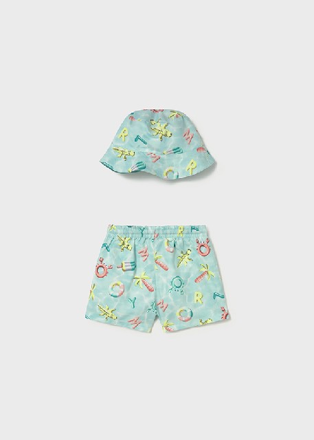 Conj. bañador con bucket      Aguamarina